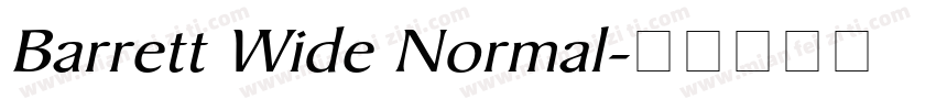 Barrett Wide Normal字体转换